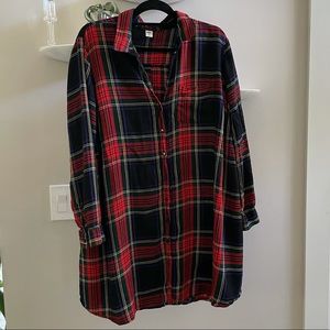 Old Navy Plaid Shirtdress